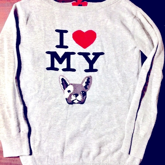 GAP  I❤️My 🐶Sweater red Tie S 6-7 - Picture 3 of 10